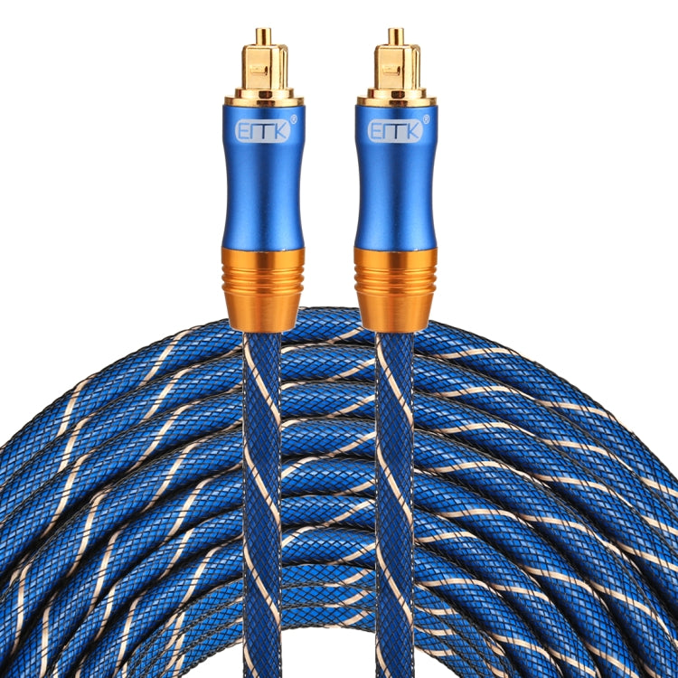 EMK LSYJ-A Cavo audio ottico digitale Toslink maschio a maschio con testa metallica placcata oro OD 6,0 mm, Length: 25m EMK LSYJ-A Cavo audio ottico digitale Toslink maschio a maschio con testa metallica placcata oro OD 6,0 mm, Length: 25m